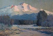 Ernst William Christmas Mountain View oil on canvas